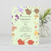 Malerei 13. Geburtstagsparty Einladung (Stehend Vorderseite)