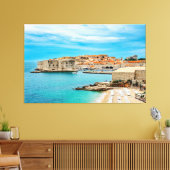 Malerei am Strand von Dubrovnik Leinwanddruck (Insitu (Wohnzimmer))