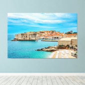 Malerei am Strand von Dubrovnik Leinwanddruck (Insitu (Holzboden))