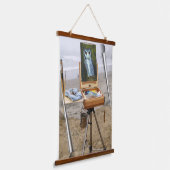 Malerei am Strand von Fish Hoek Wandteppich Mit Holzrahmen (Gewinkelt)