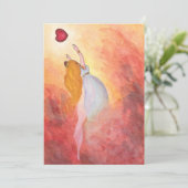 Malerei Aquarell Aurora, Prinzessin der Liebe Einladung (Stehend Vorderseite)