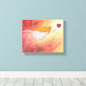 Malerei Aquarell Aurora, Prinzessin der Liebe Leinwanddruck (Insitu (Holzboden))