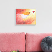 Malerei Aquarell Aurora, Prinzessin der Liebe Leinwanddruck (Insitu (Wohnzimmer))