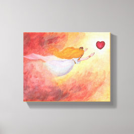 Malerei Aquarell Aurora, Prinzessin der Liebe Leinwanddruck