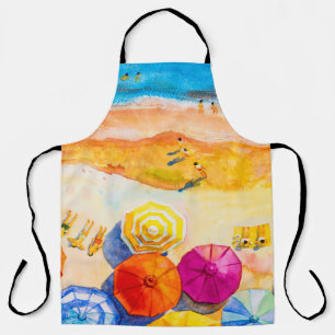 Malerei Aquarell Seacape Top Ansicht farbig von  Schürze