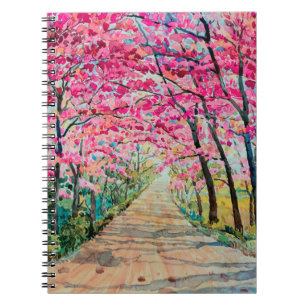 Malerei Aquarelllandschaft Rosa Farbe Tunne Notizblock