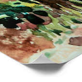 Malerei Aquarelllandschaft Rosa Farbe Tunne Poster (Ecke)