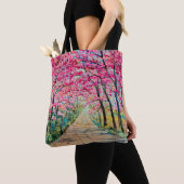 Malerei Aquarelllandschaft Rosa Farbe Tunne Tasche (Von Nahem)