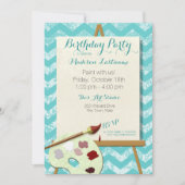Malerei Art Geburtstagsparty Einladung (Vorderseite)