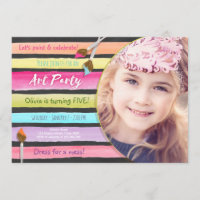 Malerei Art Party Geburtstagseinladung Chalkboard