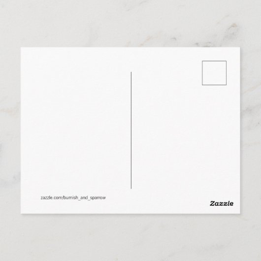 Malerei auf abstrakte Hirsche- und Crembäume Postkarte (Rückseite)