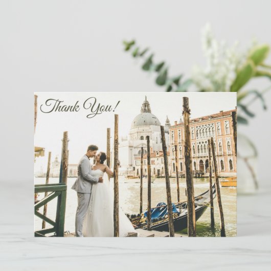 Malerei auf dem Canale Grande, Venedig, Italien Dankeskarte (Stehend Vorderseite)