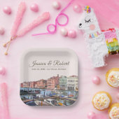 Malerei auf dem Canale Grande, Venedig, Italien Pappteller (Party)