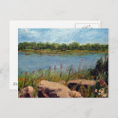 Malerei auf dem Fluss Missouri Postkarte (Vorne/Hinten)
