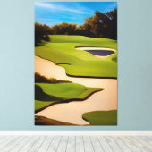 Malerei auf dem Golfplatz Golf Malerei Golf Art Leinwanddruck (Insitu (Holzboden))