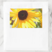 Malerei auf digitales Foto von Sonnenblumen Rechteckiger Aufkleber (Tasche)