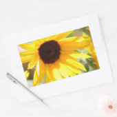 Malerei auf digitales Foto von Sonnenblumen Rechteckiger Aufkleber (Umschlag)