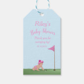 Malerei auf Golf Baby Girl Sweet Caddy Baby Dusche Geschenkanhänger (Vorderseite)