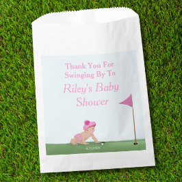 Malerei auf Golf Baby Girl Sweet Caddy Baby Dusche Geschenktütchen