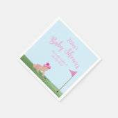 Malerei auf Golf Baby Girl Sweet Caddy Baby Dusche Serviette (Ecke)