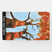 Malerei auf Herbstbäume Banner (Horizontal)