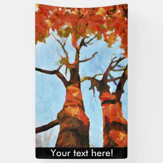 Malerei auf Herbstbäume Banner (Vertikal)