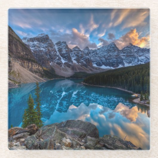Malerei auf Moraine Glasuntersetzer (Vorderseite)