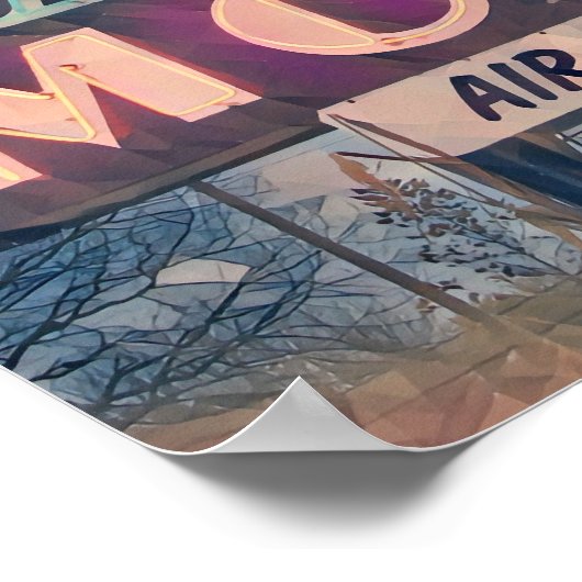 Malerei auf Neonschild im Loveless Cafe Poster (Ecke)