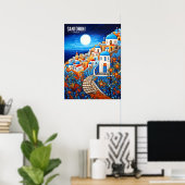 Malerei auf Santorini | Griechenland Reisen | Art Poster (Heimbüro)