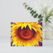 Malerei auf Sonnenblumen - Multi Postkarte (Stehend Vorderseite)