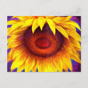 Malerei auf Sonnenblumen - Multi Postkarte