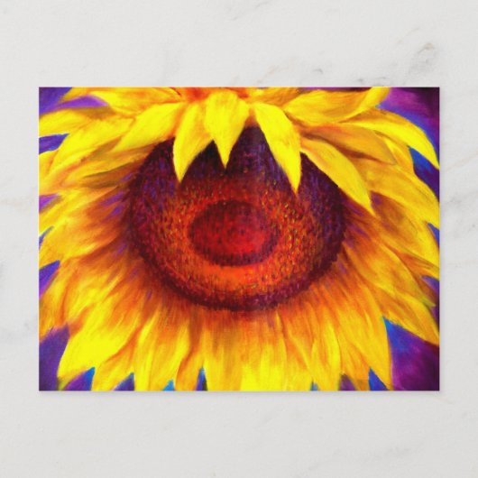 Malerei auf Sonnenblumen - Multi Postkarte (Vorderseite)