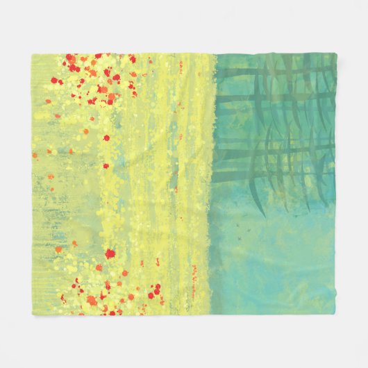 Malerei auf Wiesen Fleecedecke (Vorderseite (Horizontal))