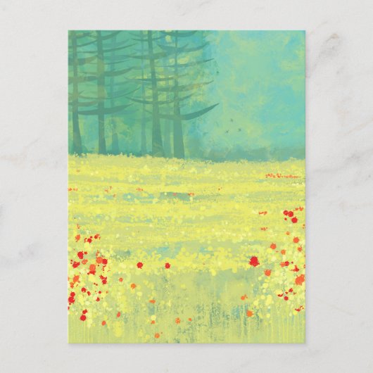 Malerei auf Wiesen Postkarte (Vorderseite)