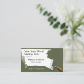 Malerei-Auftragnehmer-Visitenkarte Visitenkarte (Stehend Vorderseite)