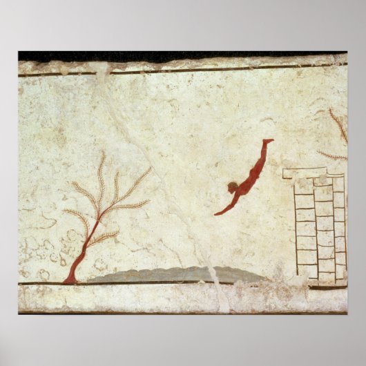 Malerei aus dem Grab des Tauchers aus dem Süden Poster (Vorne)