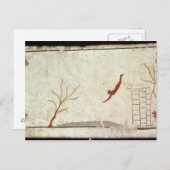 Malerei aus dem Grab des Tauchers aus dem Süden Postkarte (Vorne/Hinten)