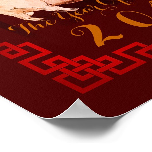 Malerei Bambus Chinesischer Rahmen Pig Jahr 2019 P Poster (Ecke)