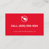 Malerei | Beruflich Rot Visitenkarte (Rückseite)