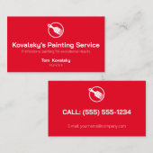 Malerei | Beruflich Rot Visitenkarte (Vorne/Hinten)