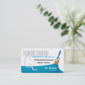 Malerei | Beruflich Sky Blue Visitenkarte (Stehend Vorderseite)