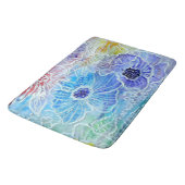 Malerei Blume Bath Mat Geschenk Schöne Farben Badematte (Schrägansicht)