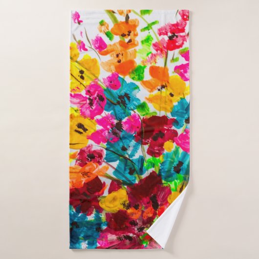 Malerei Blume Textur, die Farbe hell fl Badehandtuch (Badehandtuch)