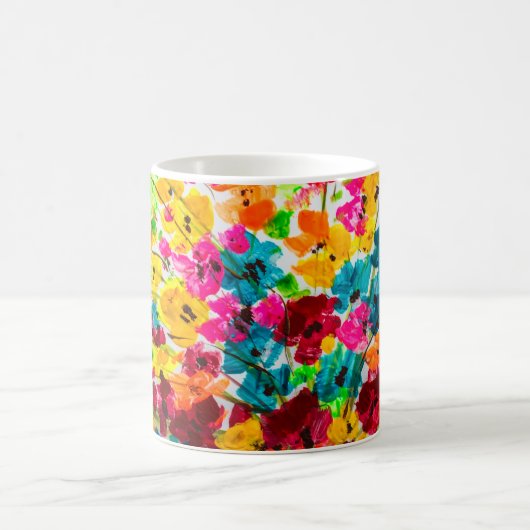 Malerei Blume Textur, die Farbe hell fl Kaffeetasse (Mittel)