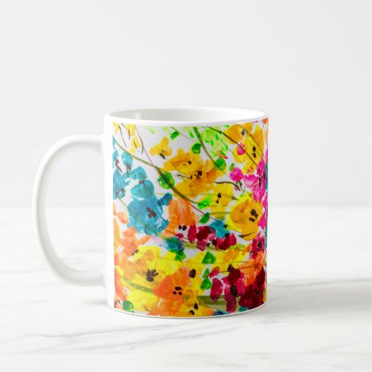 Malerei Blume Textur, die Farbe hell fl Kaffeetasse (Links)