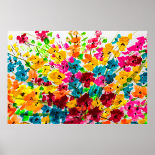 Malerei Blume Textur, die Farbe hell fl Poster