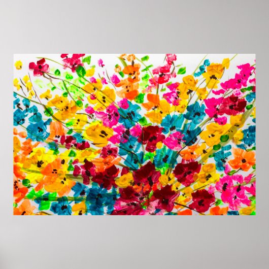 Malerei Blume Textur, die Farbe hell fl Poster (Vorne)