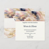 Malerei-Blumenhochzeit Einladung (Vorne/Hinten)