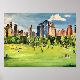 Malerei "Central Park" von Willowcatdesigns  Poster