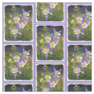 Malerei Colorados blaues Columbine - ursprünglich Stoff
